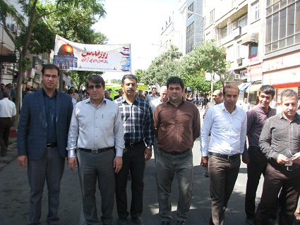 حضور دانشگاه علمی کاربردی واحد استان کردستان در راهپیمایی با شکوه روز قدس 96