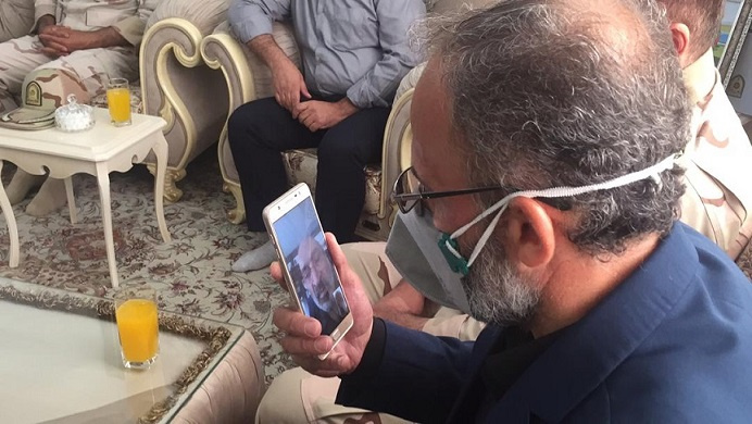 گفتگوی تصویری دکتر امید ریاست دانشگاه جامع علمی کاربردی کشور با خانواده دانشجوی شهید متین ساعدی