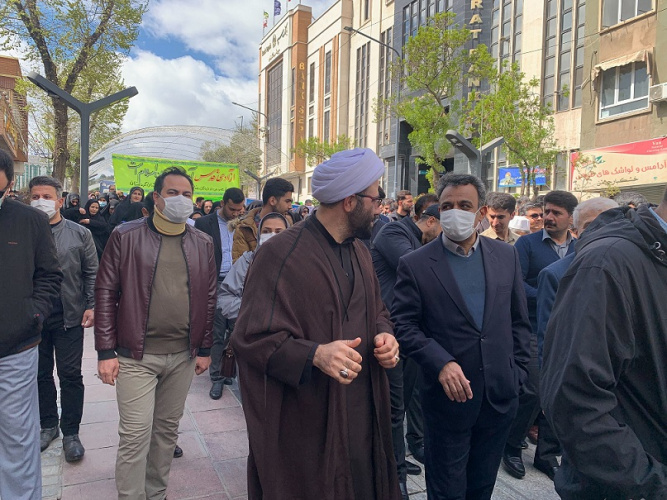 حضور مجموعه کارکنان دانشگاه جامع علمی کاربردی استان کردستان در راهپیمایی روز قدس